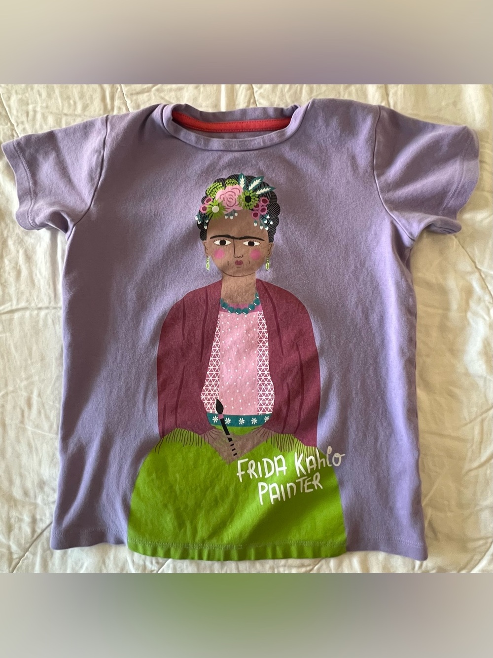 Piccolina Frida Kahlo Lavender Graphic Kids Top